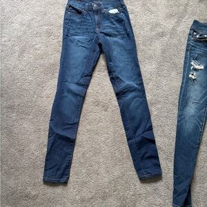 Aeropostale Women's Skinny Jeans - Dark Blue